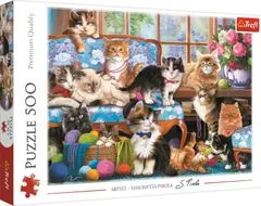 Trefl Puzzle Kočičí rodinka 500 dílků