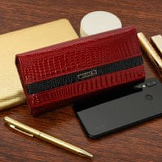 Julia Rosso U79 Dámská kožená peněženka RFiD červená