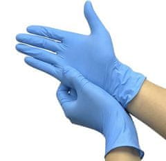 Iso Trade Jednorázové nitrilové rukavice 100 ks vel. S modré