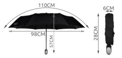 ISO 3406 Skládací deštník černý
