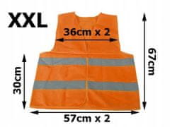 Reflexní vesta oranžová XXL