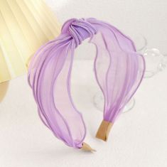 eCa O416 Čelenka do vlasů s uzlem fialová