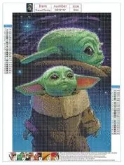 Pronett 2066 Diamantové malování 5D - Yoda, Star Wars