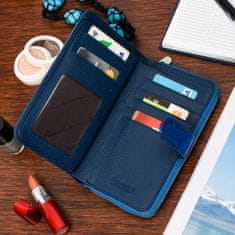 Alessandro Paoli G54 Dámská kožená peněženka RFiD modrá