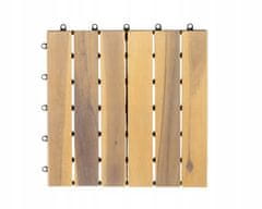 Malatec 11967 Dřevěné dlaždice matné 30 x 30 cm 10 ks