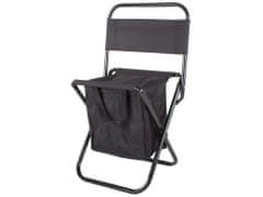 Verk 01669 Kempingová skládací židle s brašnou 2v1 černá