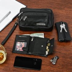 Beltimore P69 Pánská kožená sada peněženka RFiD s klíčenkou a pouzdrem