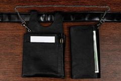 Beltimore 043 Kožená peněženka s pozdrem a řetízkem černá