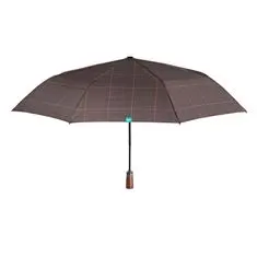 Perletti TIME Pánský automatický deštník Scottish / hnědý tmavý, 26284