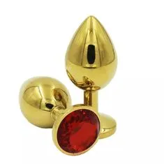 INTEREST Kovový anální kolík se šperkem zlatý.