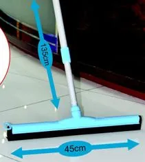 Stěrka na podlahu s gumou a teleskopickou tyčí, 135 cm