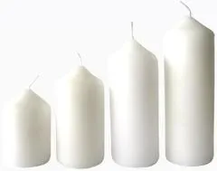 Svíčka adventní bílá 4 velikosti, průměr 4 cm