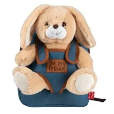 Perletti BE MY FRIEND, Dětský denimový batoh s odnímatelnou hračkou ZAJÍČEK, 13035