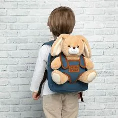 Perletti BE MY FRIEND, Dětský denimový batoh s odnímatelnou hračkou ZAJÍČEK, 13035