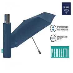 Perletti Plně automatický skládací deštník PROMOCIONALI / tmavě modrá, 96026-02