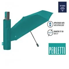 Perletti Plně automatický skládací deštník PROMOCIONALI / zelená, 96026-03