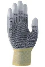 Uvex Rukavice Unipur carbon vel. 10 /citlivé antist. pro přesné práce s elektronickými součástkami / dlaň a prsty pokryt