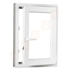 TROCAL Plastové okno | 60 x 100 cm (600 x 1000 mm) | bílé | otevíravé i sklopné | pravé