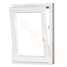 TROCAL Plastové okno | 80x120 cm (800x1200 mm) | bílé | otevíravé i sklopné | levé