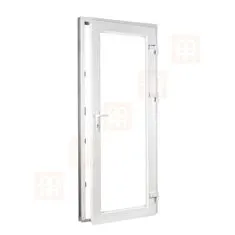 TROCAL Plastové dveře | 90x205 cm (900x2050 mm) | bílé | plné | pravé
