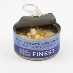 Fish4Dogs Konzerva pro psy Finest s bílou rybou, sladkými bramborami a zelenými fazolkami 85 g