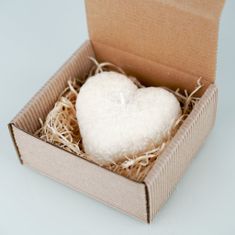 AROMKA Přírodní vonná svíčka palmová - AROMKA - Valentýnské srdce květinkové v krabičce Barevný: Bílá