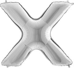 Grabo Nafukovací balónek písmeno X stříbrné 102 cm -