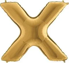 Grabo Nafukovací balónek písmeno X zlaté 102 cm -