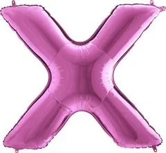 Grabo Nafukovací balónek písmeno X růžové 102 cm -