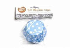 House of Marie Papírový košíček na muffiny modrý puntíkovaný 50ks