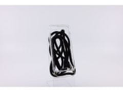 Bomba Zadní transparentní obal s černou šňůrkou Neck Strap pro iPhone Model: iPhone 12