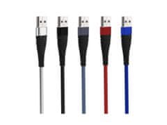 Bomba 3v1 Nylonový USB kabel pro iPhone/Android 1M Barva: Modrá