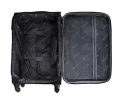 Solier Střední cestovní kufr M STL1651 soft černá/červená