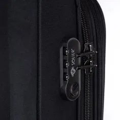 Solier Střední cestovní kufr M STL1651 soft černá/červená