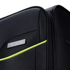 Solier Střední cestovní kufr M STL1651 soft černá/žlutá
