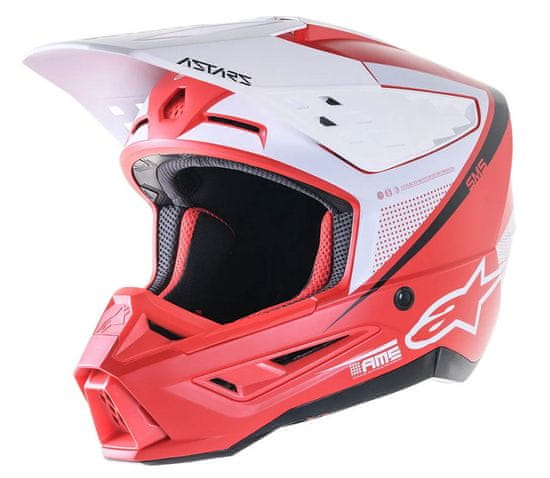 Alpinestars Motokrosová helma S-M5 Rayon red/white matt