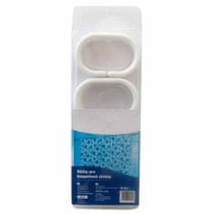 DURAmat Plastové háčky pro sprchové závěsy bílé, 12 ks