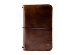 TLW Luxusní kožený zápisník ve stylu Midori tmavě hnědý velikost Moleskine S