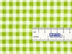 Mirtex Látka FLANEL 150 (11643-1 drobné kostky zelené) 150cm, 1 běžný metr