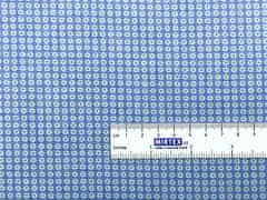 Mirtex Látka FLANEL 150 (11676-1 drobná kolečka modrá) 150cm zbytková metráž
