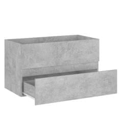 Petromila Skříňka se zápustným umyvadlem betonově šedá kompozitní dřevo