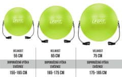 LIFEFIT Gymnastický míč s expanderem LIFEFIT GYMBALL EXPAND 65 cm