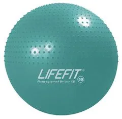 LIFEFIT Gymnastický masážní míč LIFEFIT MASSAGE BALL 55 cm, tyrkysový
