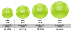 LIFEFIT Gymnastický míč LIFEFIT ANTI-BURST 55 cm, zelený