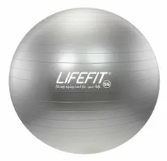 LIFEFIT Gymnastický míč LIFEFIT ANTI-BURST 55 cm, stříbrný