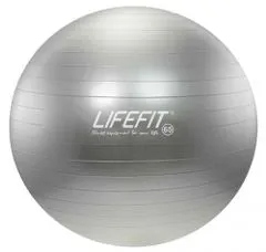 LIFEFIT Gymnastický míč LIFEFIT ANTI-BURST 65 cm, stříbrný