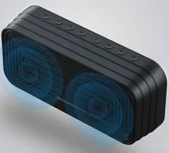HADEX Bluetooth reproduktor s rádiem FM a hodinami (radiobudík)