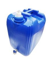 HADEX Plastový kanystr modrý na vodu 10l s kohoutkem a dávkovačem mýdla