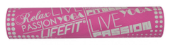 Podložka LIFEFIT YOGA MAT TPE, 183x61x0,4cm, růžová