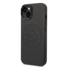 Karl Lagerfeld Lagerfeld PU Leather Perforated Logo Zadní Kryt pro iPhone 14 Max Black